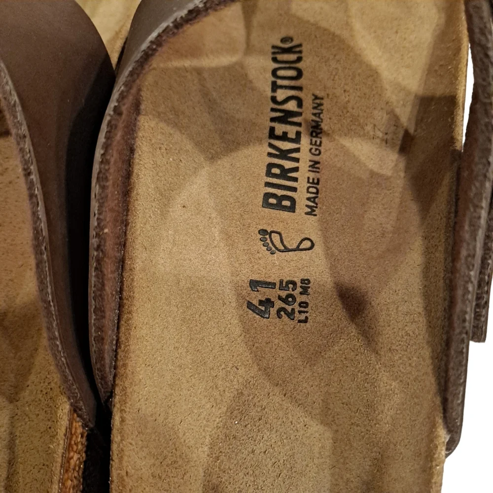 Birkenstock Ramses Dark Brown Birko Flor Thong Sandals Women's sz10 Men'… - Picture 5 of 7